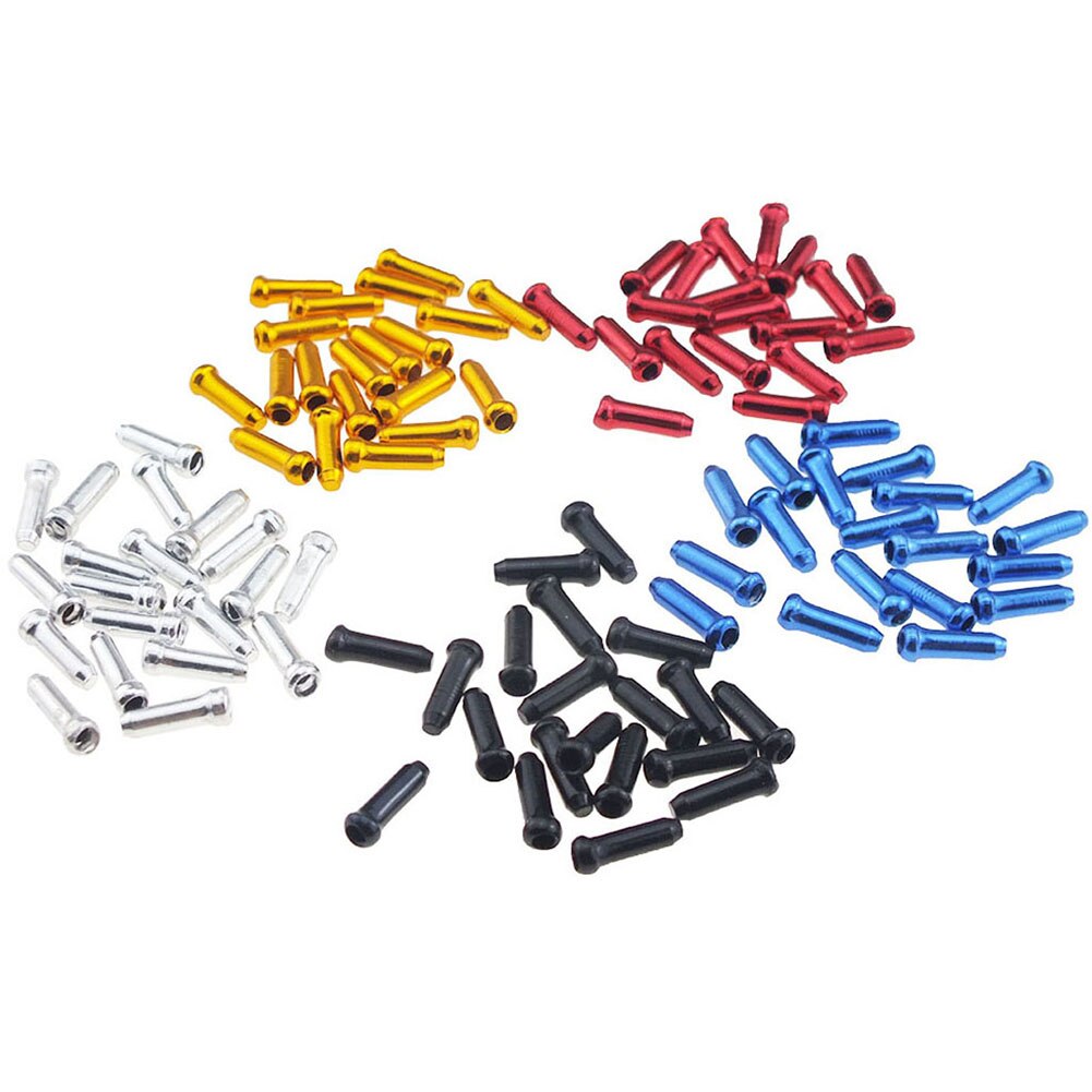 50Pcs Bicycle Brake Wire End Caps Mountain Road Bike Brake Inner Cable Tips MTB Wire End Cap for Brake Shift Derailleur Cable
