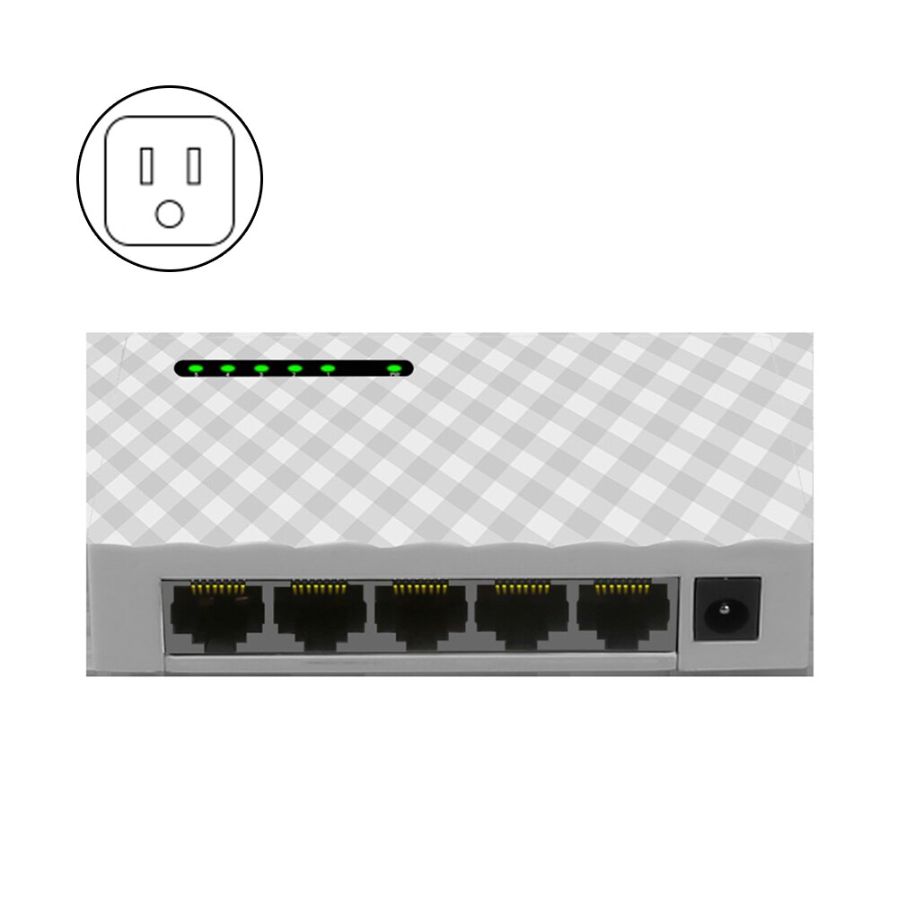 Network 5-Ports 4 way Gigabit Switch 1000Mbps Fast Ethernet Switcher Lan Hub Full/Half Duplex Exchange