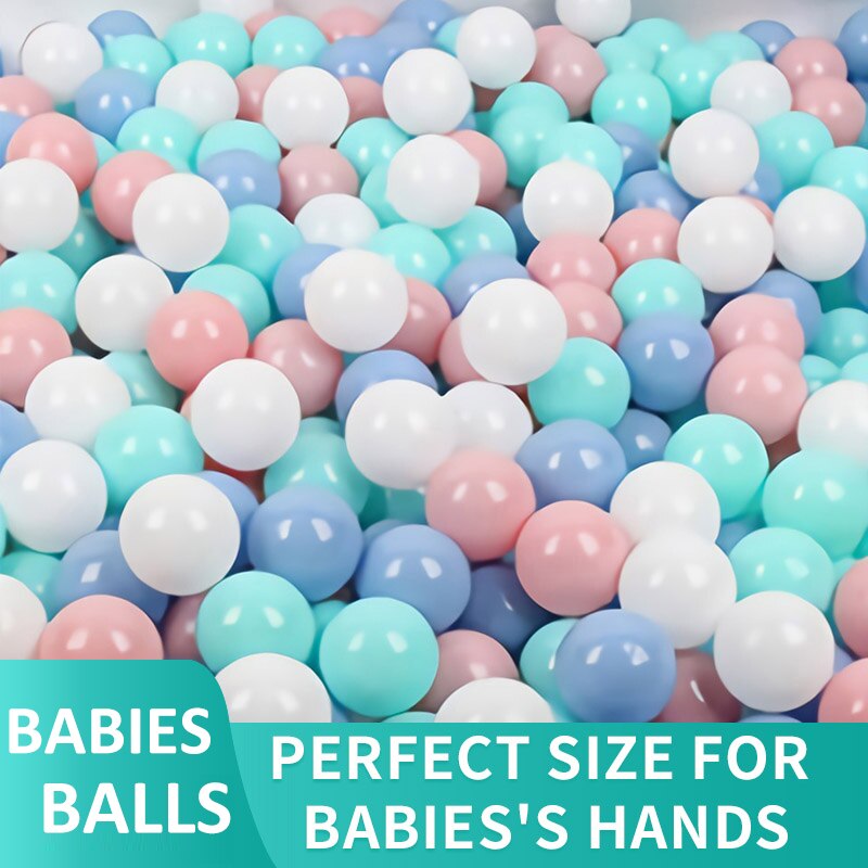 100pcs Baby Size Mix Color Plastic Pit Balls Safe Kids Pastel Multi Colorful Combination Mixed Play Ball Pack Pool Soft Toy