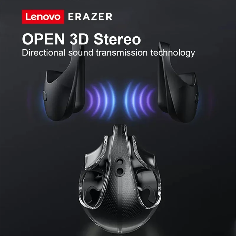 Lenovo ERAZER X15 Pro OWS Drahtlose Kopfhörer Bluetooth 5.4 Ohrhörer Sport Kopfhörer HIFI Sound Rauschunterdrückung mit Mikrofon