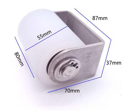 304 stainless steel Sliding Gate Door hardware Stops, Rollers, Guides &amp; Keeps: 55x80mm model