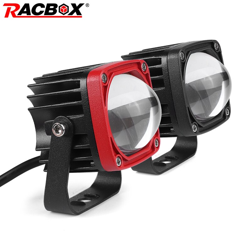 4 Stuks Led Verlichting 8D Rijden Lamp Breed Driving Beam Met Len 6000K 12V 24V voor Motorfiets Auto Boot Atv Utv Offroad