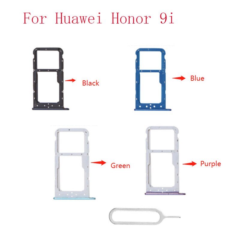 2/Stuks Voor Huawei Honor 9i Sim Card Tray Slot Adapter Connector Container Vervangende Onderdelen