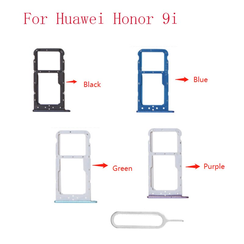 Bandeja de tarjeta Sim para Huawei Honor 9i, adaptador de ranura, contenedor de repuesto, 10 unidades