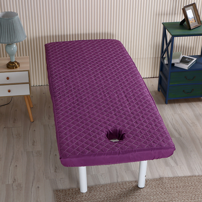 Stevig, dik hoeslaken voor massagetafels, huidvriendelijk, antislip bedovertrek voor massage en spa, met gaten: Vol / Bordeauxrood