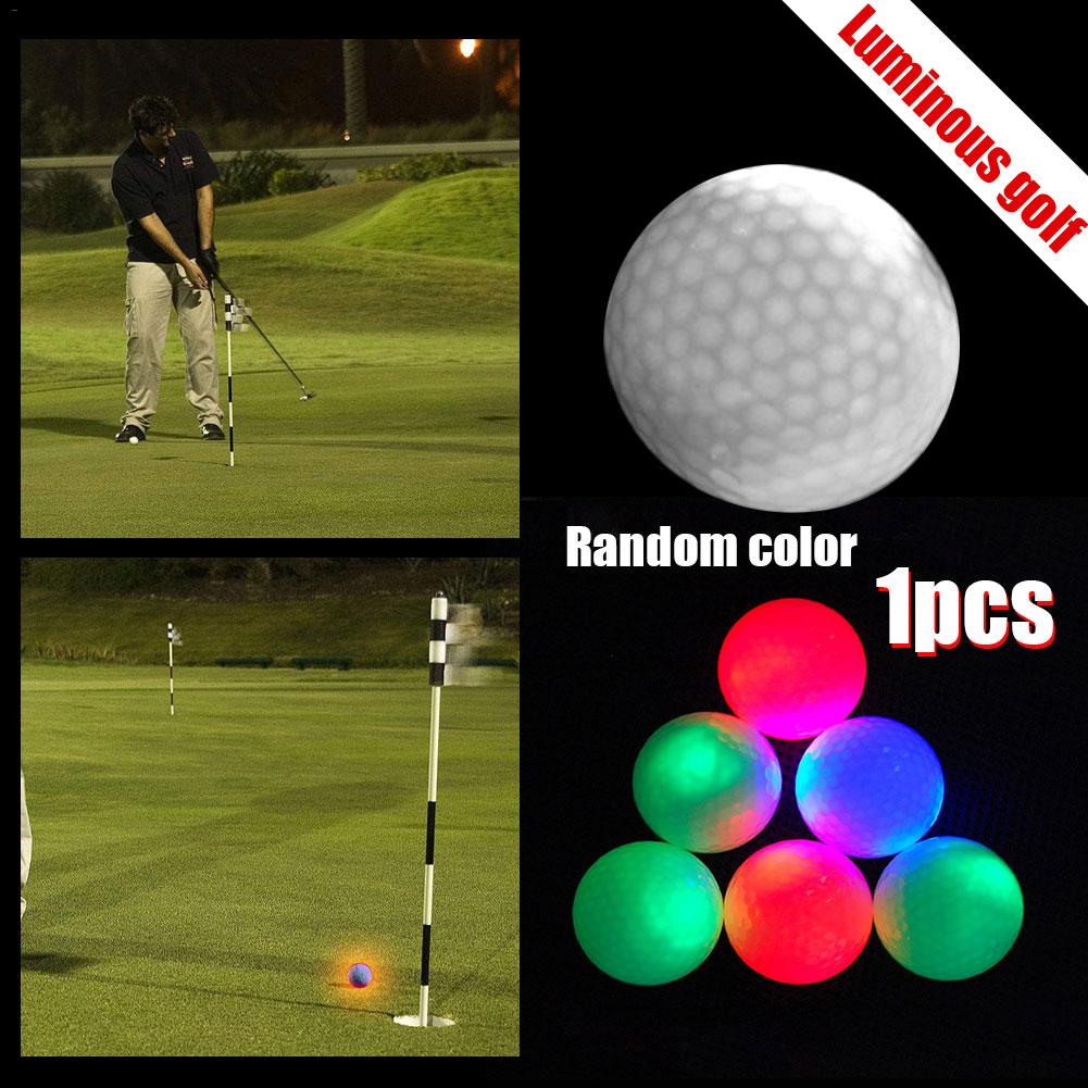 Golf konstant ljus boll glödande boll golf led glöd boll glödande golfboll tillbehör slumpmässig färg