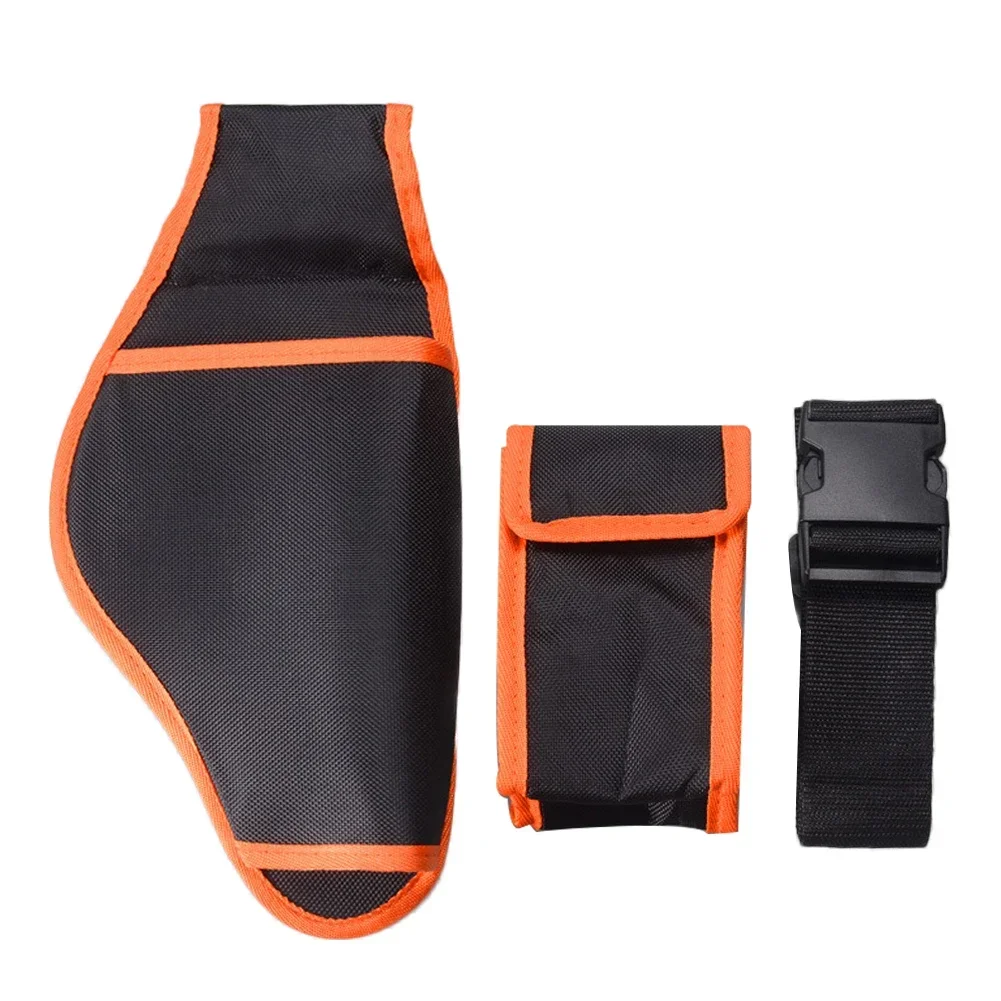 Garten Elektrische Gartenschere Taille Tasche mit Batterie Lagerung Box mit Gürtel Tragbare Outdoor Scher Schere Lagerung Werkzeuge Tasche: orange