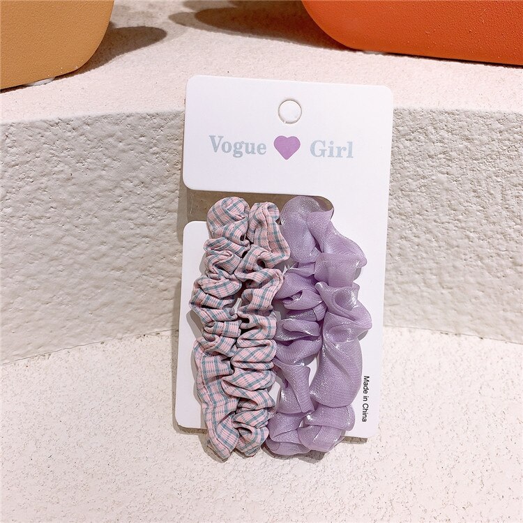 Elástico plisado bandas para el cabello para las niñas accesorios para el pelo Pelo anillo de cuerda de cabeza de pelo de niños herramientas de peinado el pelo con tocado: 02