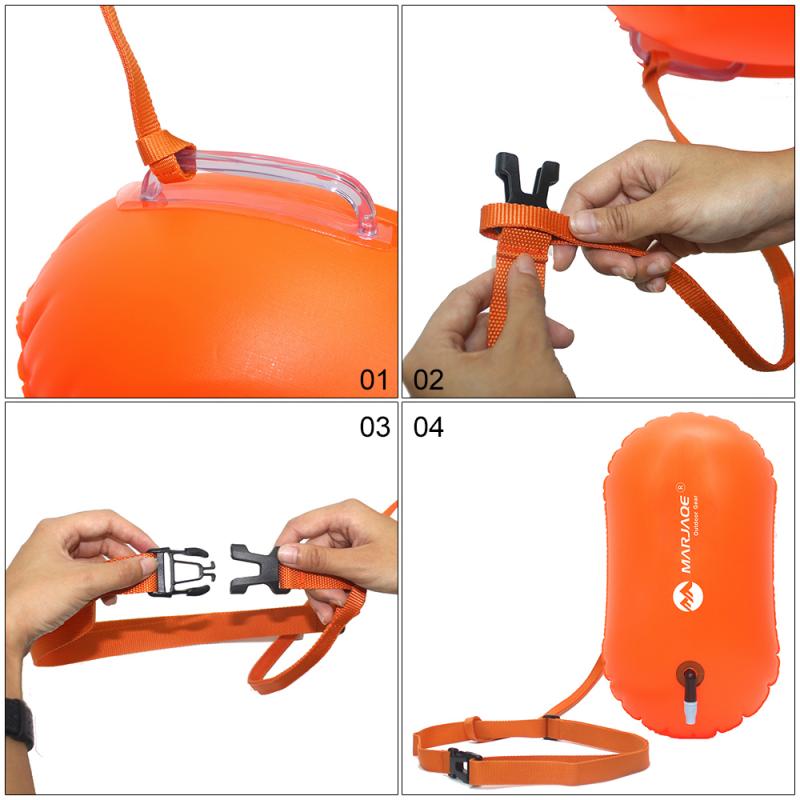 Inflatable Flotation Bag PVC Waterproof Dry Swimming Buoy Backpack Air Bag Anti Drowning Drifting Ball: Default Title