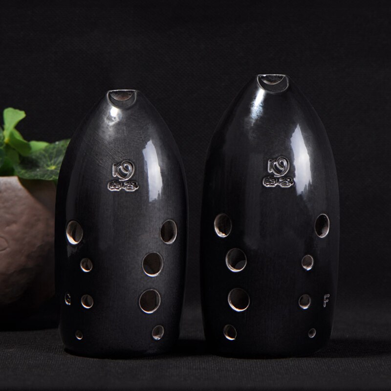 Chinese Ancient Times Style Musical Instrument 10 Holes Double-Layered Clay Xun
