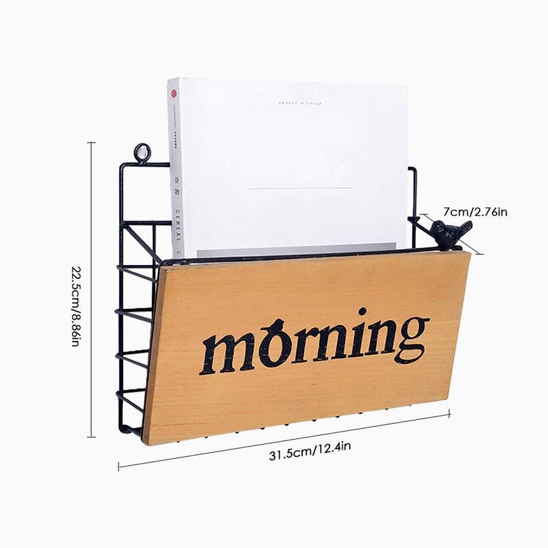Nordic Eenvoudige Muur Opknoping Ijzer Krant Opbergrek Creatieve Vogel Boeken Tijdschrift Houders Decoraties Mode