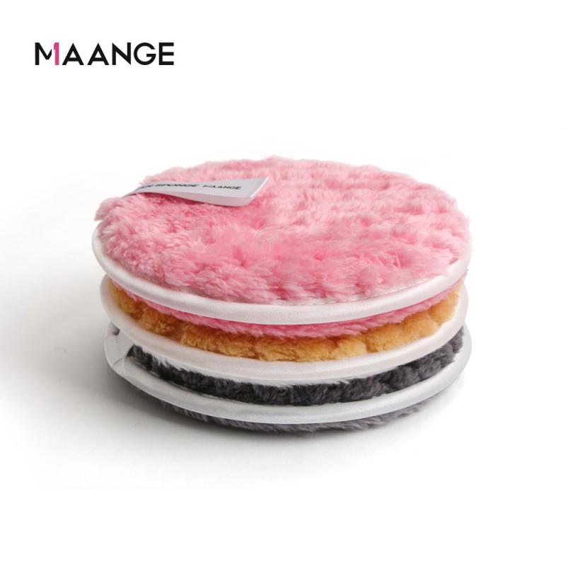 Maange 1pc mjuk makeup borttagning svamp puff mikrofiber tygkuddar remover handduk ansiktsrengöring lat rengöring puff verktyg