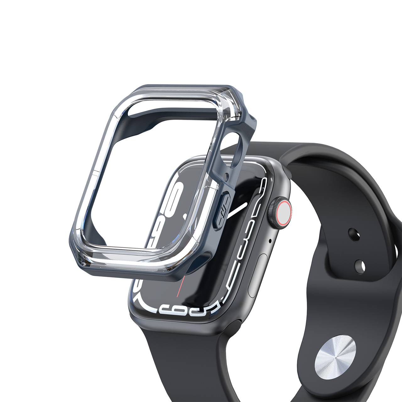 Til hello watch 3 plus etui beskyttelsescover pc+tpu gennemsigtigt tofarvet pansret uretui  h12 dt8 microwear ultra 3 smartwatch