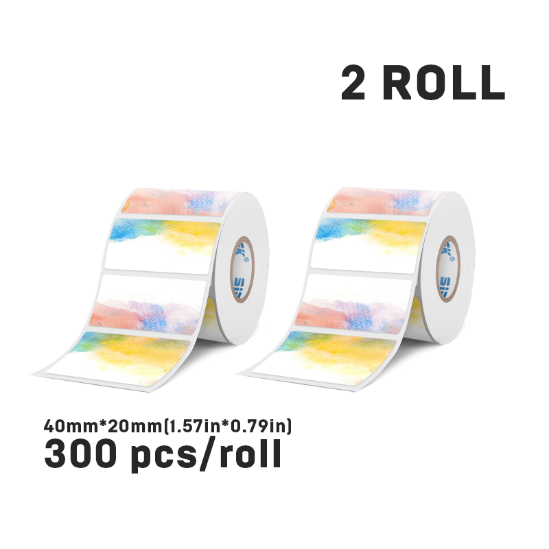2 Rollen/Set farbiges Etikettenpapier, Thermoaufkleber, Wolken, wasserfeste Etiketten, niedliche handgefertigte DIY-Aufkleber, Verwendung als für Taschendrucker: Pink