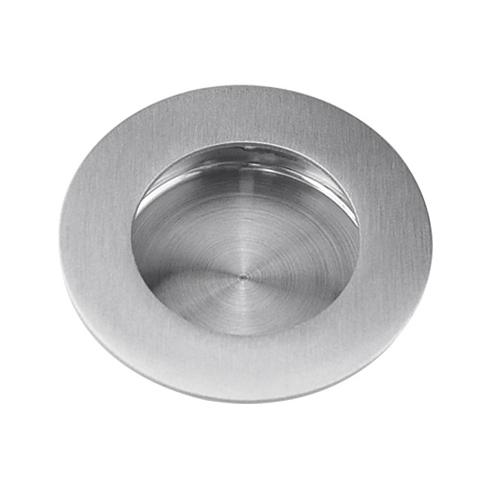 Wardrobe Recessed Door Knobs Drawer Stainless Steel Inset Cupboard Pulls Sliding Handle: Circular