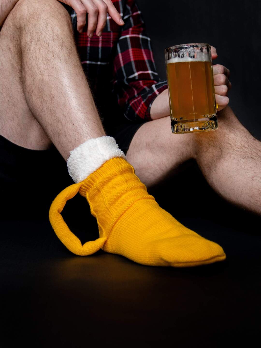 Calcetines de jarra de cerveza en 3D para hombre y mujer, calcetín cálido de invierno, de Navidad, novedad