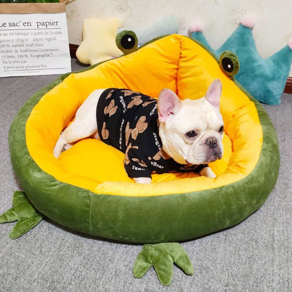 Chiot grenouille chiot polaire nid chenil doux couchage lit coussin hiver sac de couchage pour chien chat fournitures pour animaux de compagnie