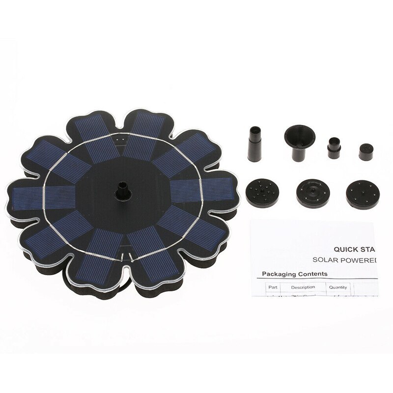 2.5W Solar Fountain Watering kit Power Solar Pump Pool Pond Submersible Waterfall Floating Solar Panel Water Fountain For Garden