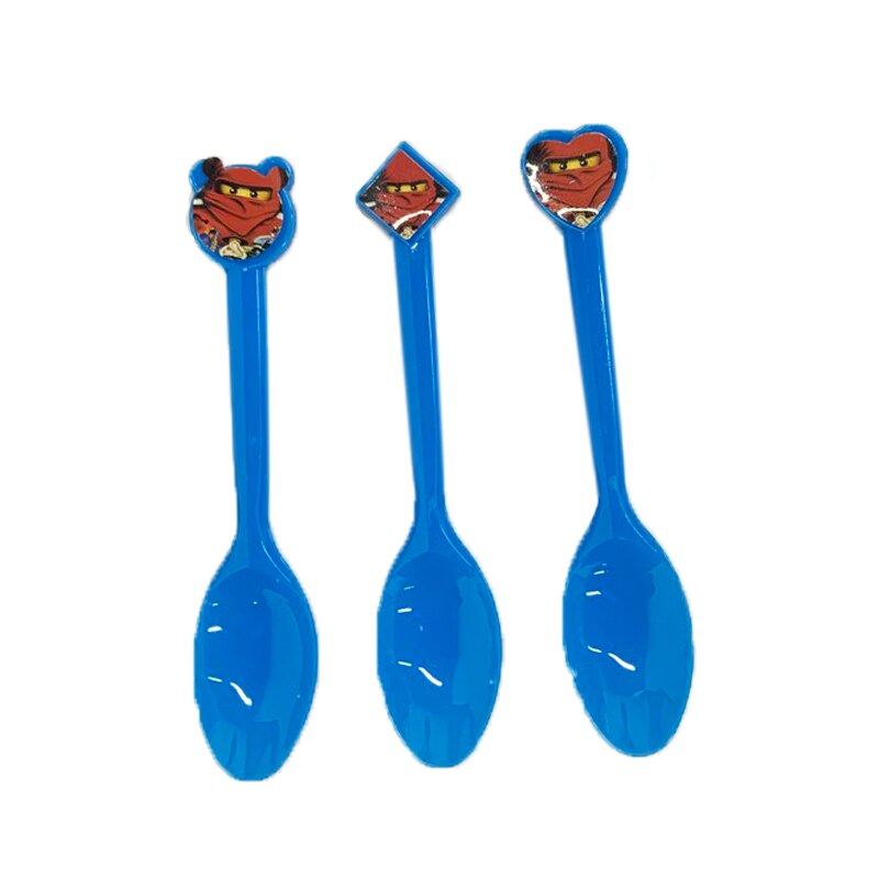 Ninjagoing Party Decoration Disposable Tableware Supplies Paper Plate Cup Napkin Baby Shower Kids Birthday Party Supplies: spoon 10pcs
