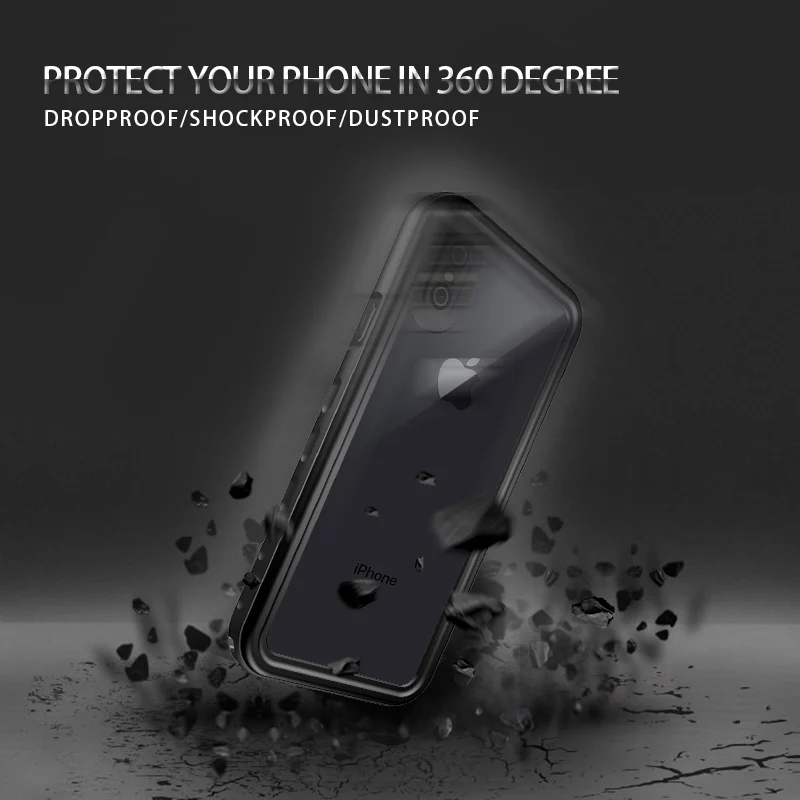 IP68 Waterproof Case For iPhone 6 6S 7 8 SE ShockProof 360 Full Cover Swim Diving Underwater Case For iPhone X XS XR XS Max