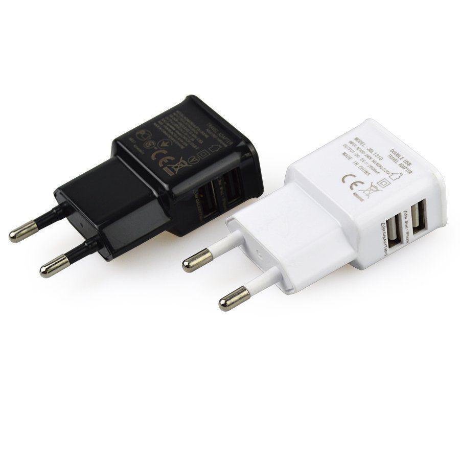 Spina di UE 5V 2A Dual USB Del Telefono Mobile Universale Caricabatterie Da Viaggio Caricatore di Potere Spina di Adattatore del Caricatore per il iPhone per android Dropship