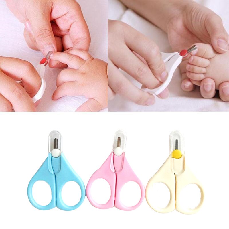 1pc crianças segurança do bebê manicure cortador de unhas clippers tesoura adorável mini clipper trimmer cuidados com as unhas do bebê cor aleatória