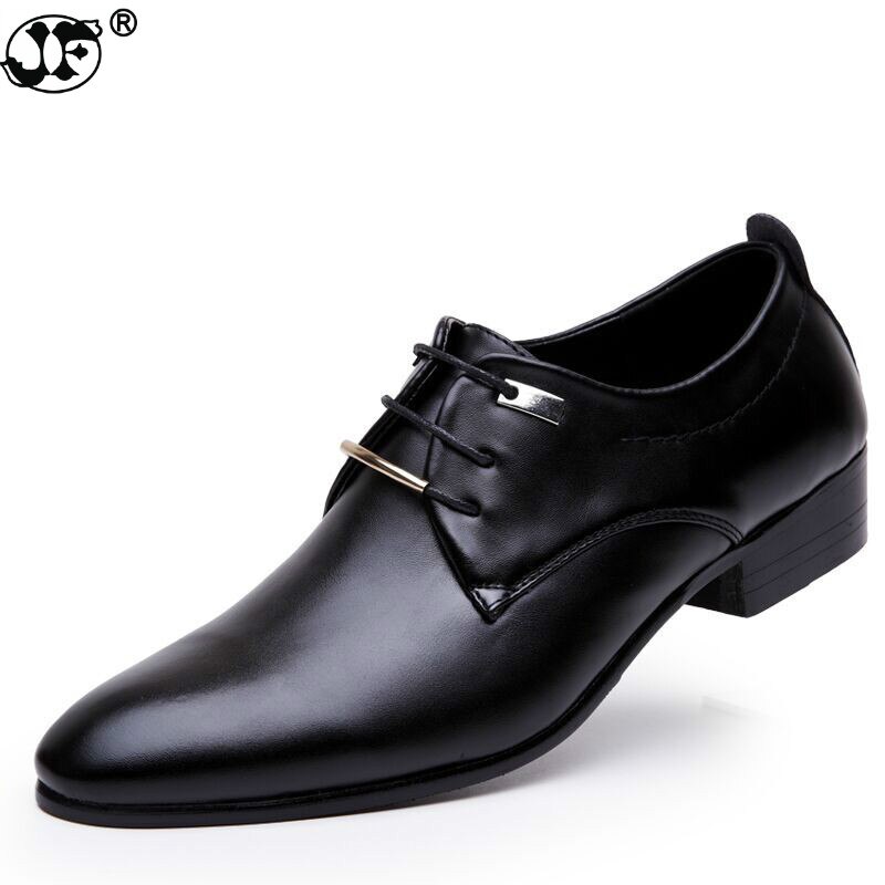 Spring Autumn Men Leather Oxford Shoes Men Dress Business Shoes Formal Shoes Pointy Shoes Big Size 38-45