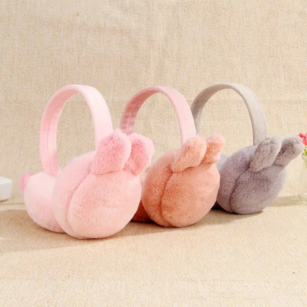 Protège-oreilles de lapin pliants pour enfants, élégants et créatifs, chauds, à la , pour fille et enfant