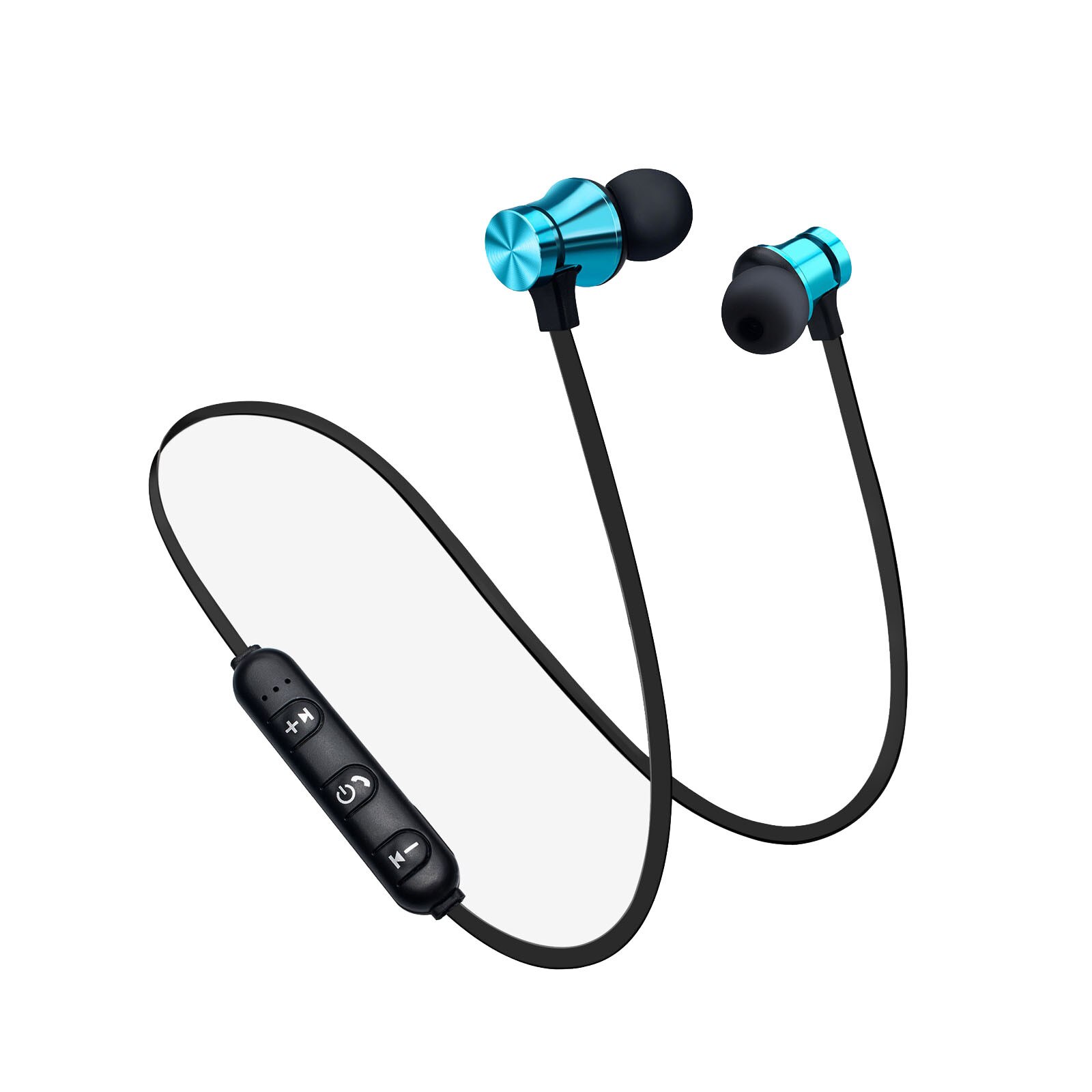 Bluetooth Stereo Earphone Headset Wireless Magnetic In-Ear Earbuds Headphone Handsfree Earbuds Headphones For All Phones: Blue 