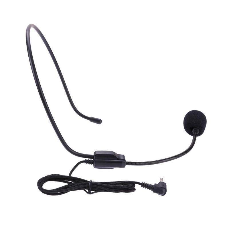 Portable Headset Microphone Wired 3.5mm Jack Condenser Mic Universal For Loudspeaker For Tour Guide Teaching Lecture
