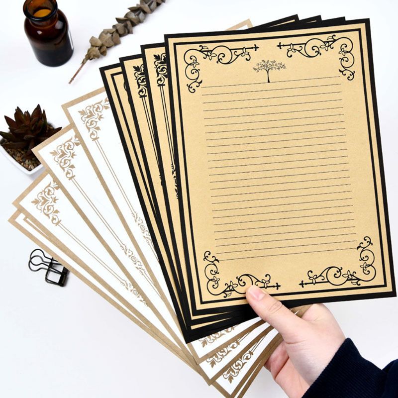 32 unidades/pacote retro carta de escrita papelaria romântico criativo estilo chinês rendas papel timbrado nota