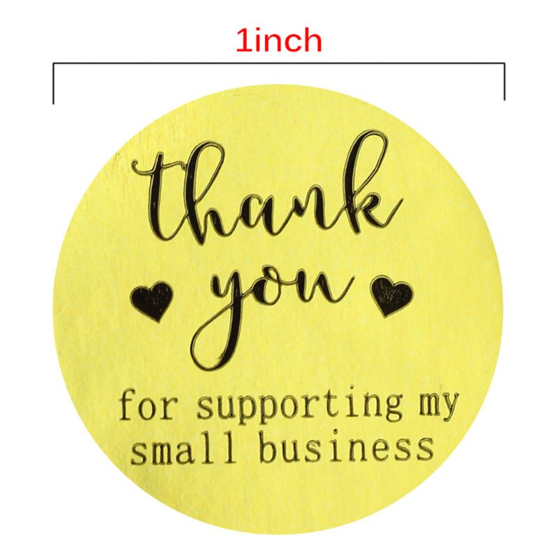 500pcs Thank You for Supporting My Small Business Stickers Round Labels Handmade K4UA