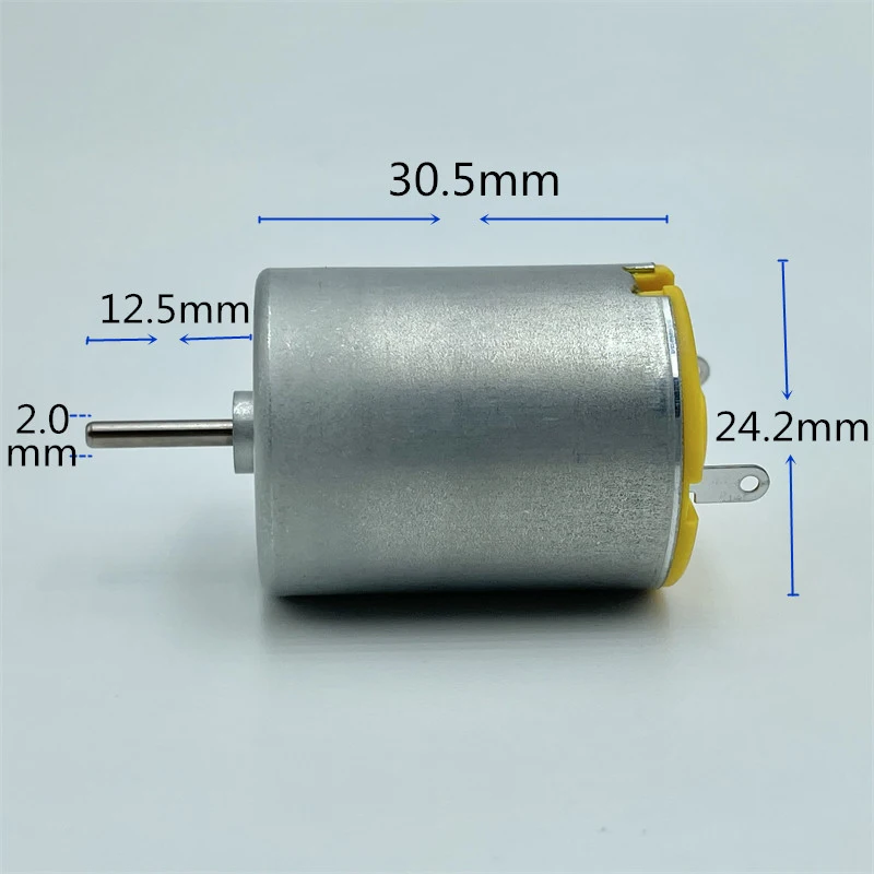 RC-280SA-20120 Micro 280 Motor DC 6V-12V 15600RPM cepillo de carbono de alta velocidad Mini 24mm Motor eléctrico DIY Hobby juguete coche barco modelo