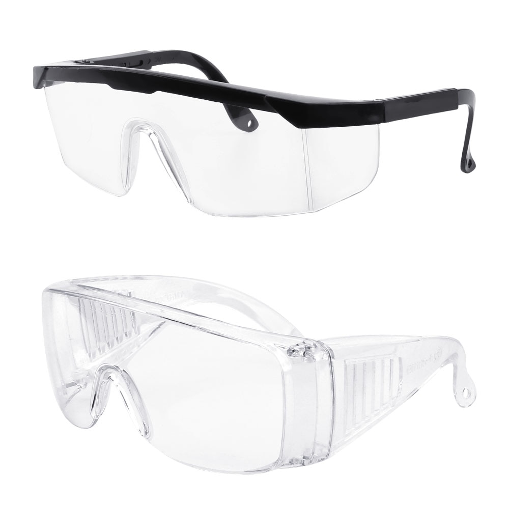 Oogbescherming Anti-Fog Veiligheidsbril Anti-Niezen Vloeibare Anti-Druppels Winddicht Opvouwbare Verstelbare Lab Bril Clear lens