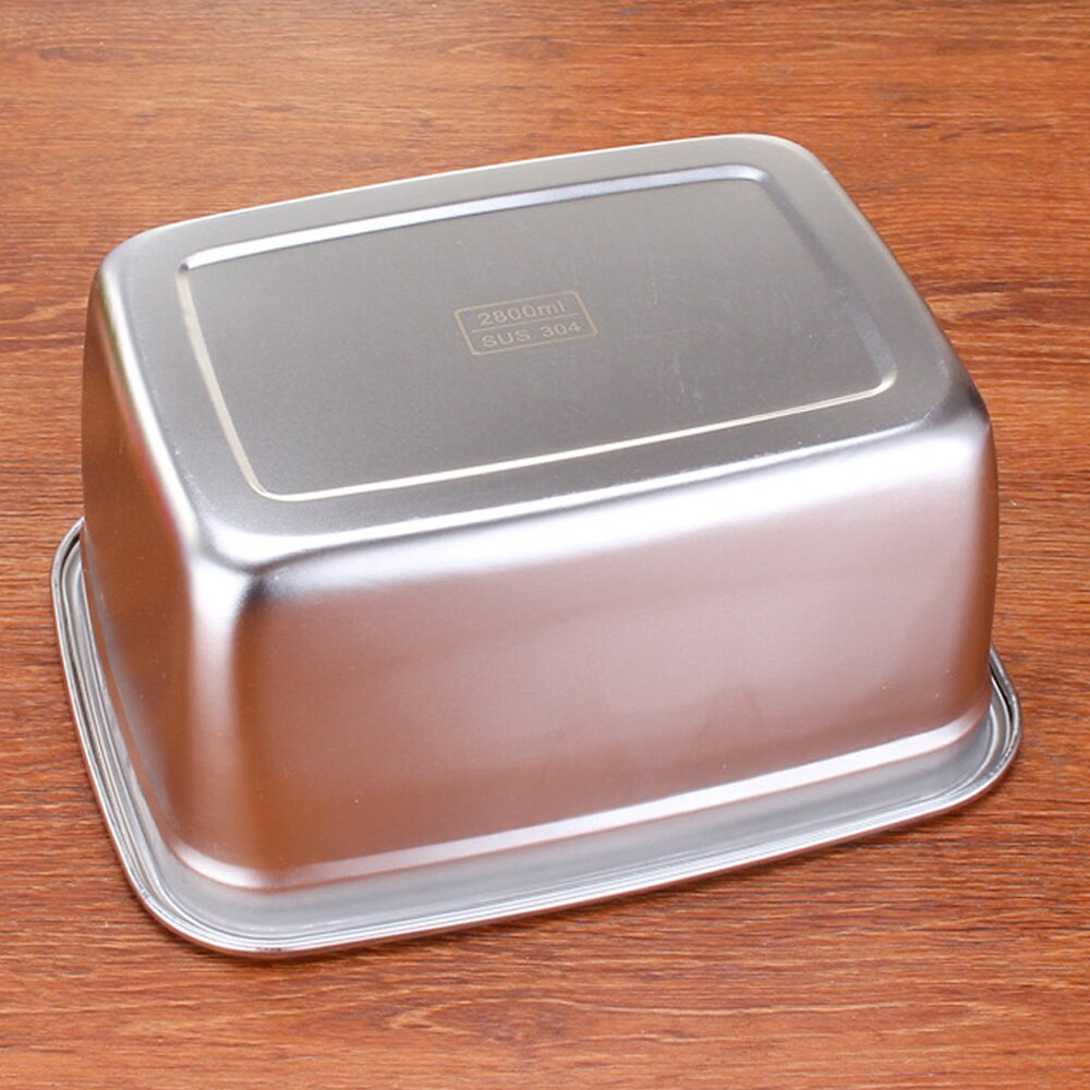 Stainless Steel Food Container Lunch Box Sealed Fresh-keeping with Lid Metal Bento Box Stock for Student Kids Dinnerware