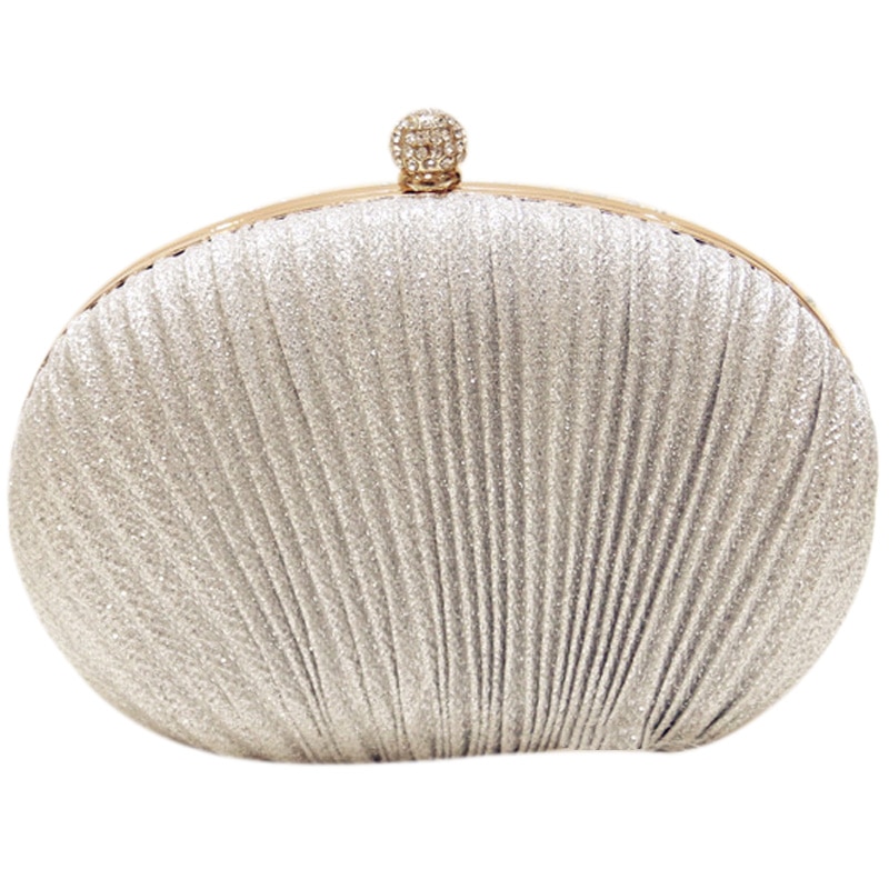 Dames diamanten avond clutch tas vrouwen bruiloft glanzende handtassen bruids geplooide portemonnee tassen ketting schoudertas