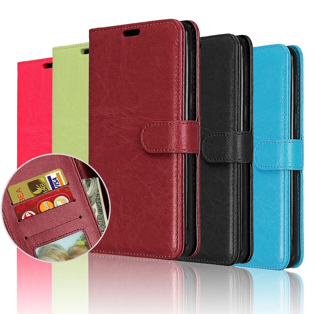 Per Nokia 2.4 custodia portafoglio tinta unita Flip PU pelle Funda per Nokia 2.4 Nokia2.4 TA-1277 TA-1275 TA-1274 TA-1270 Cover Coque Capa