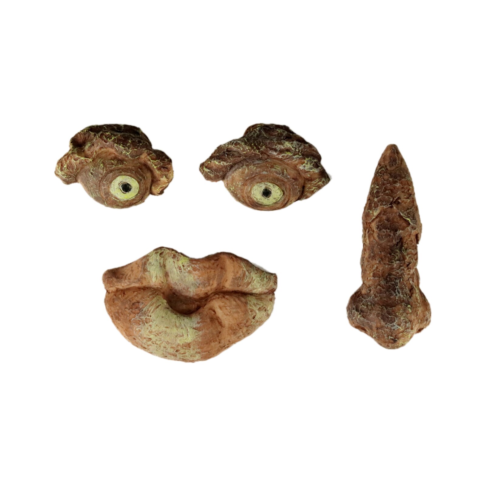 Tree Face Decor Resin Statue Tree Pendant Sculpture For Home Gardening Mushroom Smiling Face Garden Decoration: B