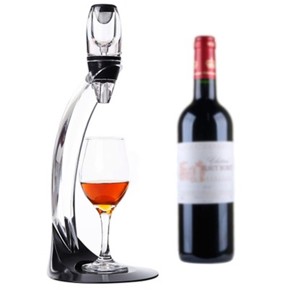 Magic Wine Aerator Set Essential Decanter Pourer With Filter Stand Holder Wine Dispenser Vodka Quick Air Aerator For Home Bar