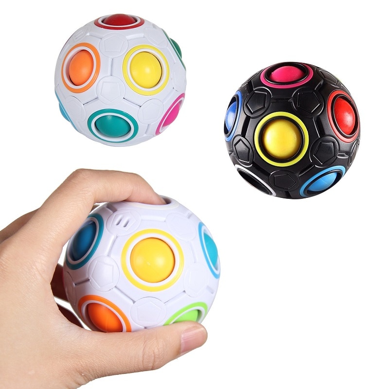 Antistress Cube Rainbow Bal Puzzels Voetbal Magische Kubus Educatief Fidget Speelgoed Voor Kinderen Adult Kids Stress Reliever Speelgoed