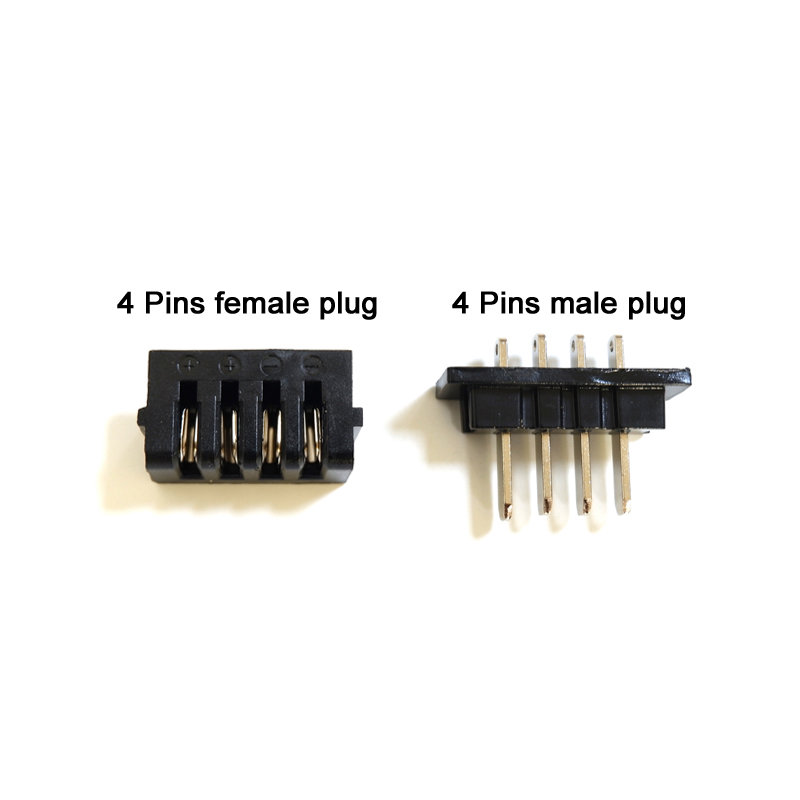 E-bike Lithium battery box Power discharge connector 4pins Male or Female, Ebike Parts power plug, For Hailong battery case: SKY BLUE