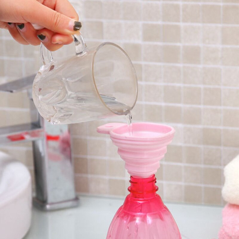 Foldable Funnel Silicone Collapsible Funnel Portable Funnels for Fuel Hopper Collapsible Beer/ Oil Funnels Kitchen Tools