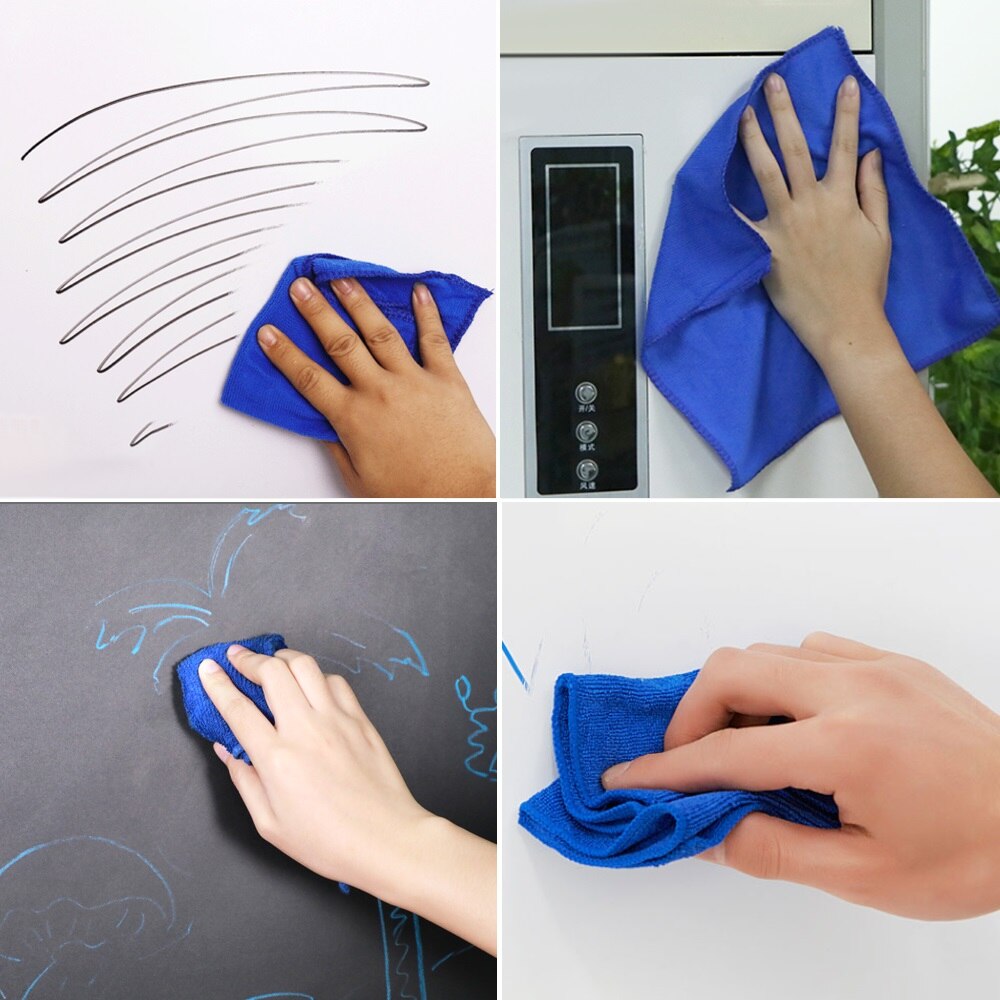 5 st svarta tavlan tavlan whiteboard suddgummi rengöringsmedel mikrofiber mjuk handduk svart tavla krita penna rengöring suddgummi rengöringsverktyg