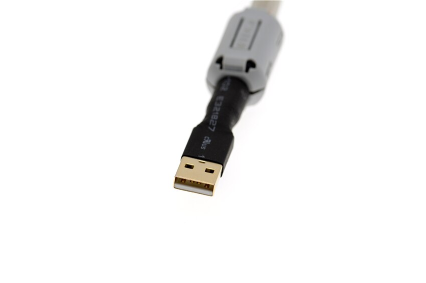 HiFi USB Cable (A-B) DAC Decoder Printer Data cable Silver plated 4N OFC Signal Cable Rose Golden plated USB 2.0 double-layer