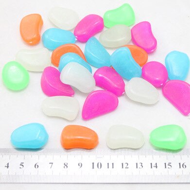 50 teile/los mixed color glow stein spielzeug Leucht Stein nacht licht dekorationen garten aquarium ornamente pebbles stones