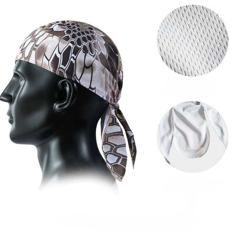 Unisex Quick Dry Camo Cycling Cap Head Scarf Men Running Riding Bandana Headscarf Camo Printing Cap Headband Men Head Scarf: Pink