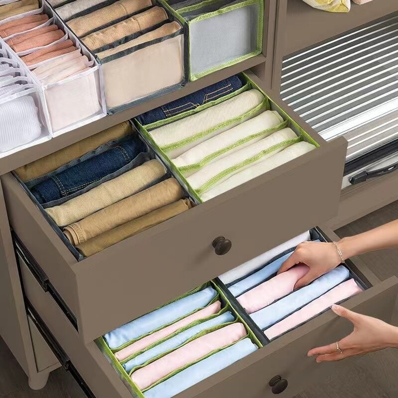 Home Foldable Clothes Closet Organizer Drawer Jeans Shirt Storage Boxs Cabinet organizer drawers Washable