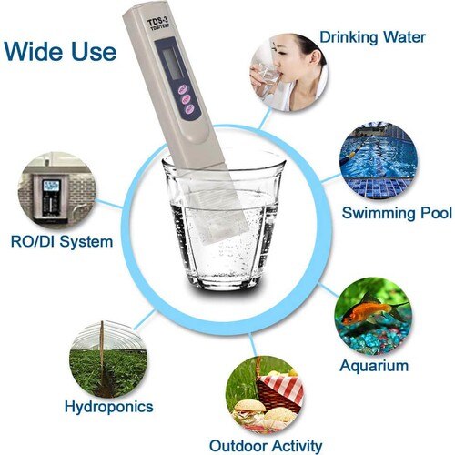 Wozlo Tds Meter Waterkwaliteit Tester Water Zuiverheid Meter + Batterij