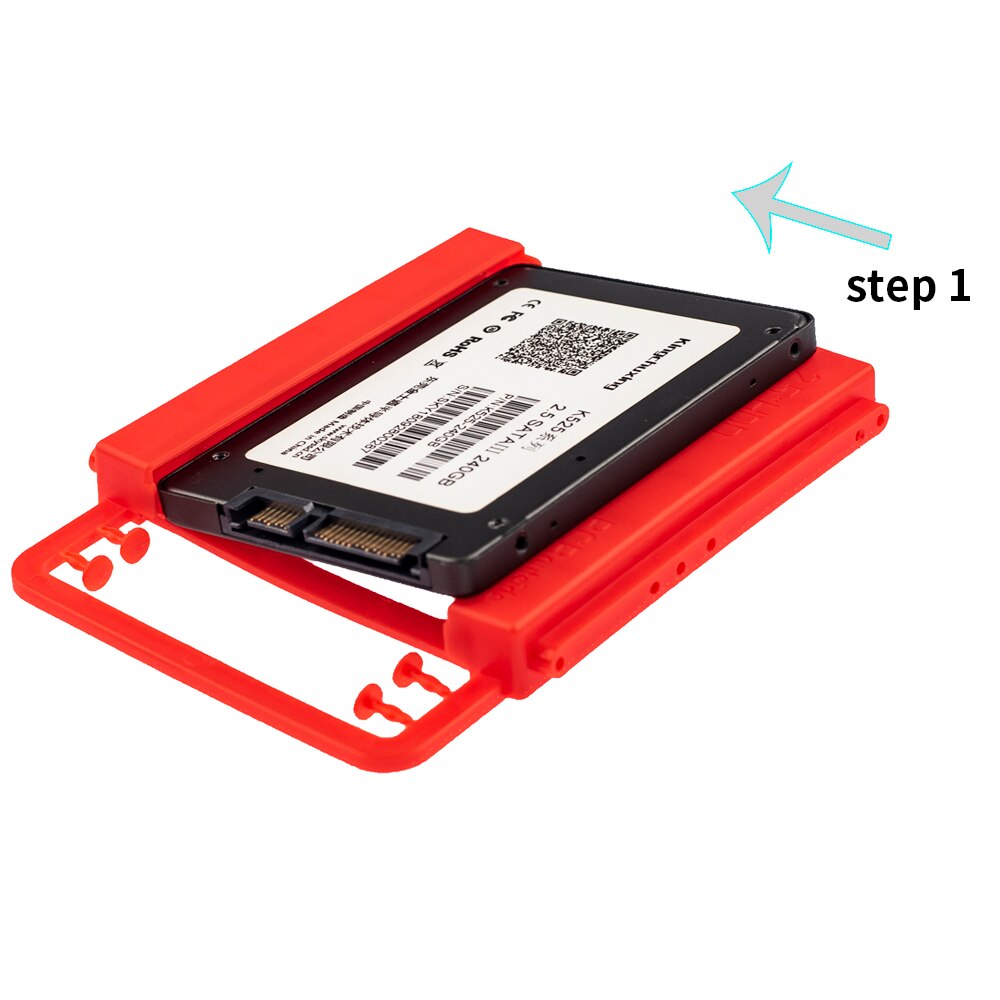 Kingchuxing-Soporte de plástico para disco duro SSD HHD de 2,5 a 3,5 pulgadas, adaptador de montaje, carcasa para PC de escritorio