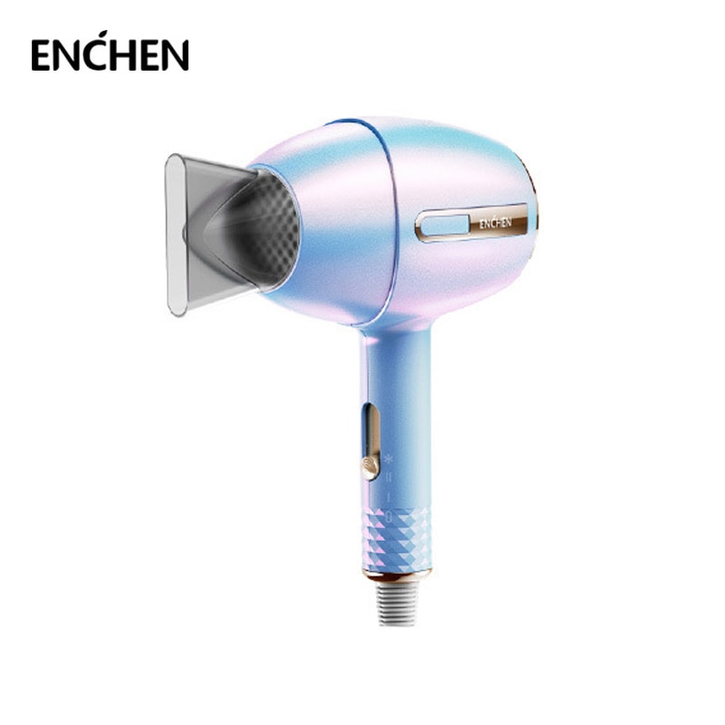 Enchen anion secador de cabelo profissional barbeiro salão estilo ferramentas quente/frio ar secador 3 ajuste velocidade 1200w 220v